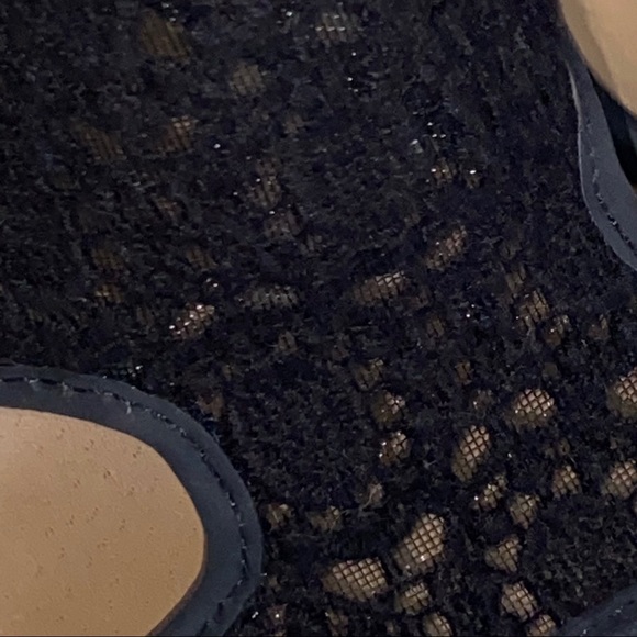 Lucky Brand Black Wedge Sandals with Lace Detail - Picture 10 of 10